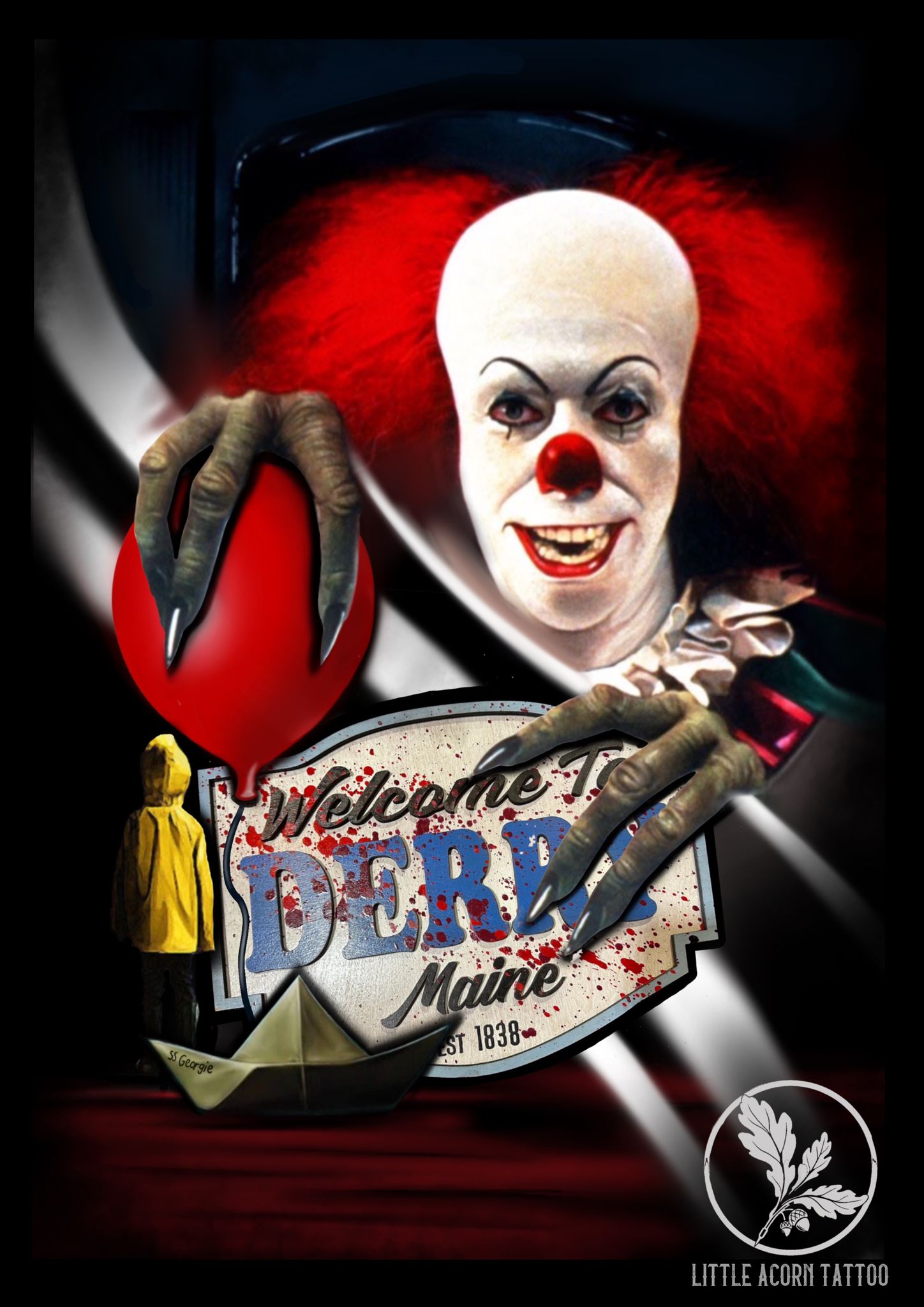 Penny wise ( original ) Horror Print  A4